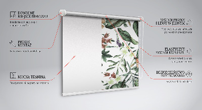 Blackout roller blind for window Exotic nature