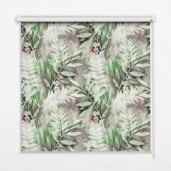 Fabric roller blind for window Shiny leaves