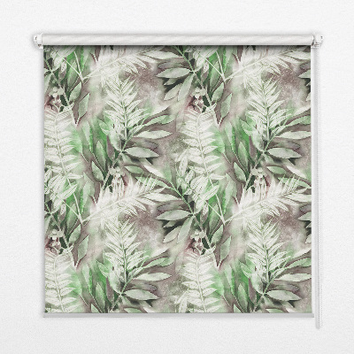 Fabric roller blind for window Shiny leaves