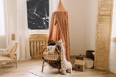 Blackout roller blind Black marble