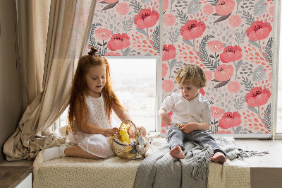 Blackout roller blind for window Poppy