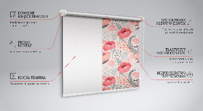 Blackout roller blind for window Poppy