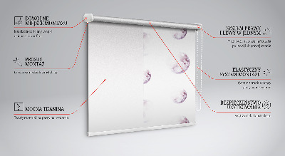 Blackout roller blind for window Gray planets