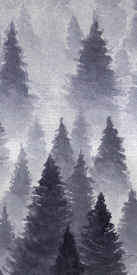 Blackout roller blind Misty forest