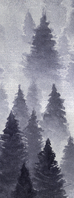 Blackout roller blind Misty forest