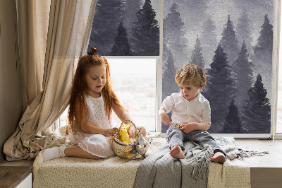 Blackout roller blind Misty forest