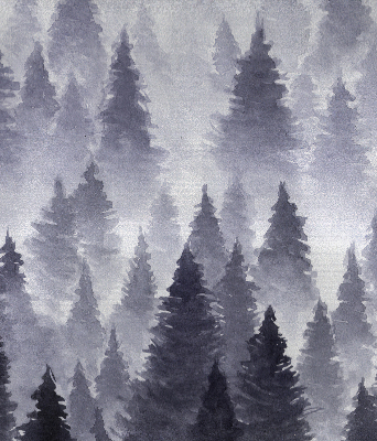 Blackout roller blind Misty forest