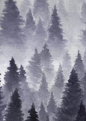 Blackout roller blind Misty forest