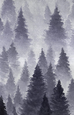 Blackout roller blind Misty forest