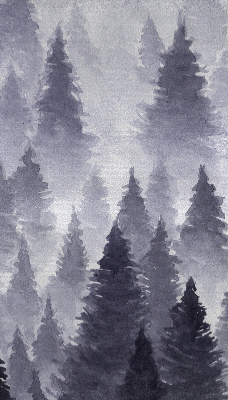 Blackout roller blind Misty forest
