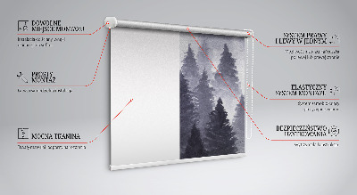 Blackout roller blind Misty forest