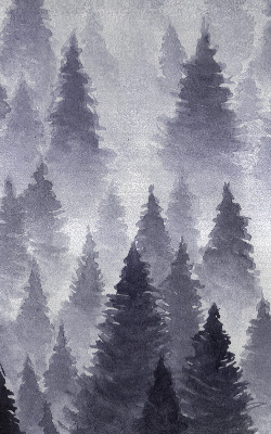 Blackout roller blind Misty forest