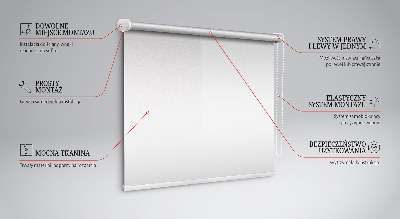 Fabric roller blind for window White