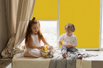 Fabric roller blind for window Bright orange