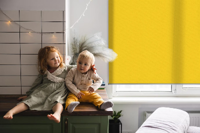 Fabric roller blind for window Bright orange