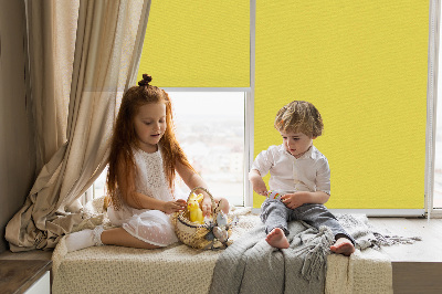 Blackout roller blind for window Yellow