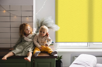Blackout roller blind for window Yellow