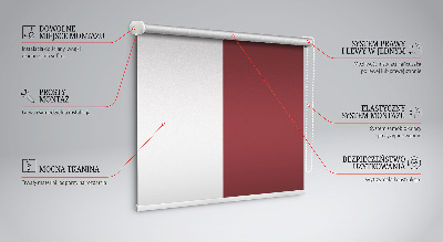 Fabric roller blind for window Claret