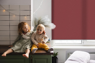 Fabric roller blind for window Claret