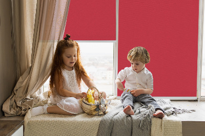 Blackout roller blind for window Red