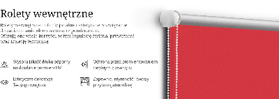 Fabric roller blind for window Red