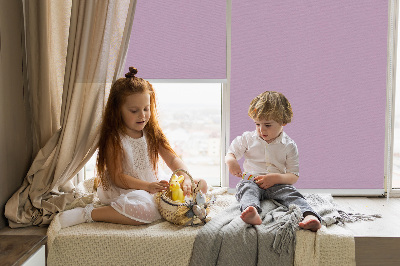 Fabric roller blind for window Pink