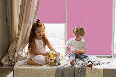 Blackout roller blind for window Pink