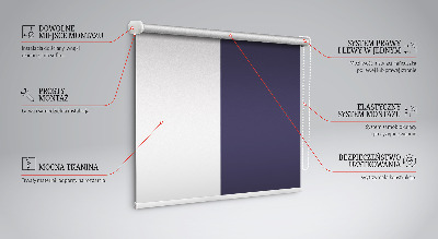 Fabric roller blind for window Dark purple