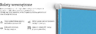 Fabric roller blind for window Blue