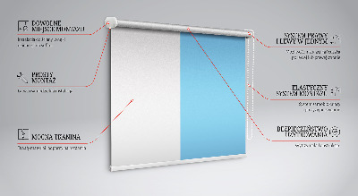 Fabric roller blind for window Blue