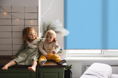 Fabric roller blind for window Blue