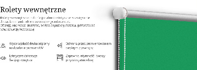 Fabric roller blind for window Green