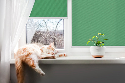 Fabric roller blind for window Green