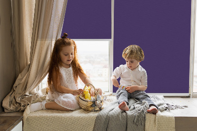 Fabric roller blind for window Purple