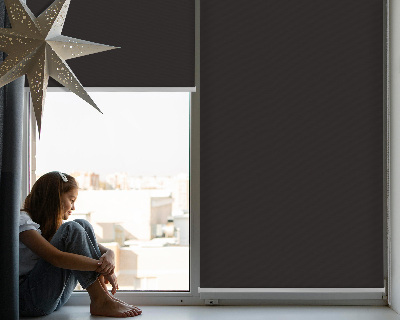 Blackout roller blind Black