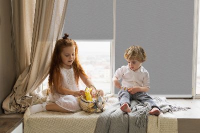 Blackout roller blind for window Gray