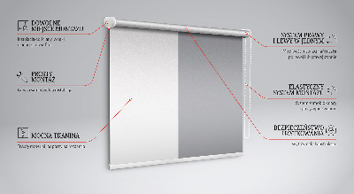 Blackout roller blind for window Gray