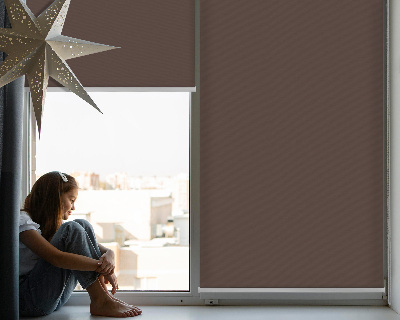 Fabric roller blind for window Brown