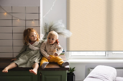Blackout roller blind for window Beige