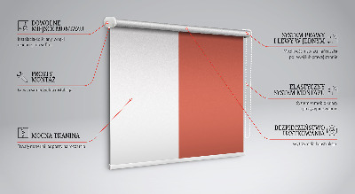 Fabric roller blind for window Red