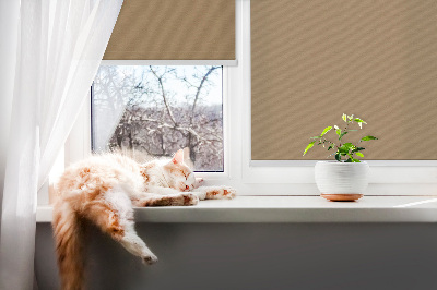 Fabric roller blind for window Brown