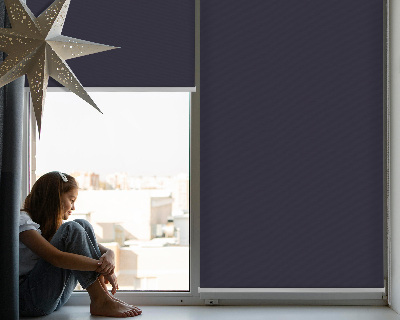 Fabric roller blind for window Black