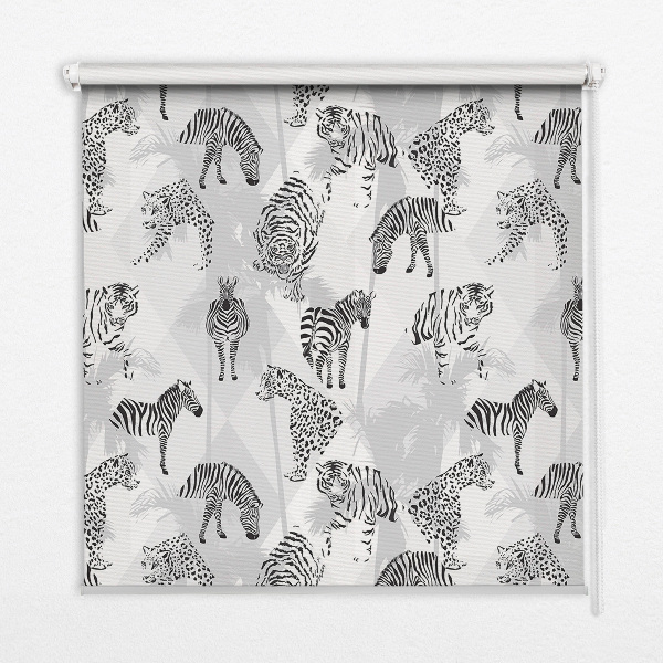 Blackout roller blind Gray animals