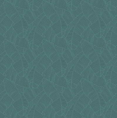 Blackout roller blind for window Green palm leaves