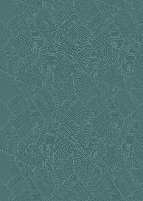 Blackout roller blind for window Green palm leaves