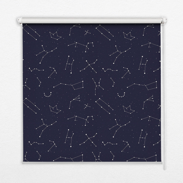 Fabric roller blind for window Constellation of stars