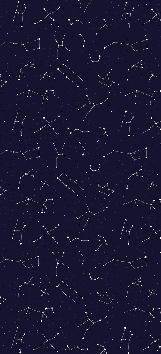 Fabric roller blind for window Constellation of stars