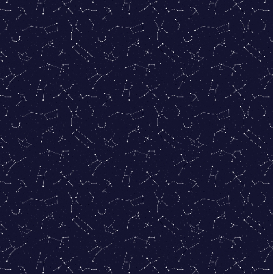 Fabric roller blind for window Constellation of stars