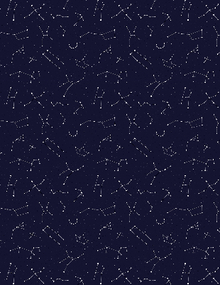 Fabric roller blind for window Constellation of stars