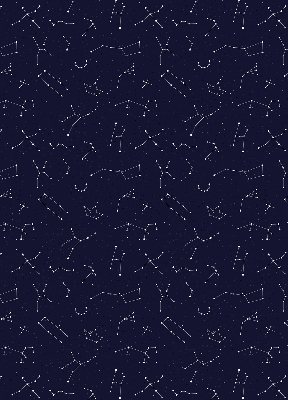 Fabric roller blind for window Constellation of stars